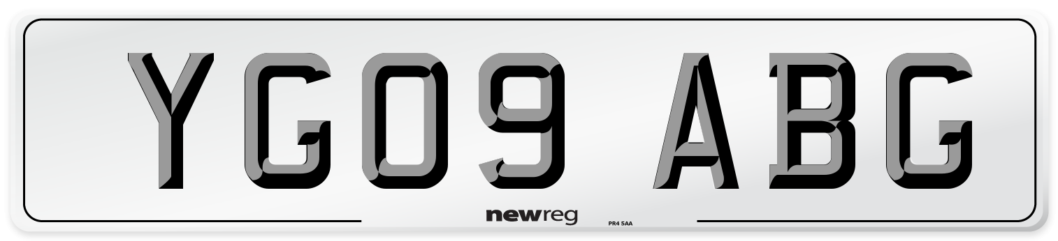 YG09 ABG Number Plate from New Reg